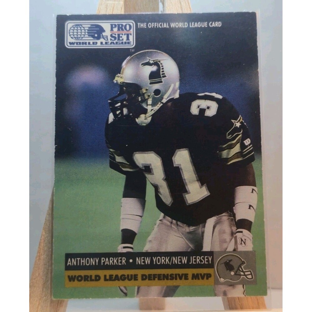 1991 Pro Set #707 Anthony Parker Rookie Card Ny/Nj Knights WLAF Football